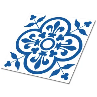 Tulup Fliesenaufkleber 9 Stück 30x30 cm selbstklebend Königliche Motive , Blau , Textil , 30x1.6x30 cm , Tapeten & Wandverkleidungen, Wandtattoos & Sticker