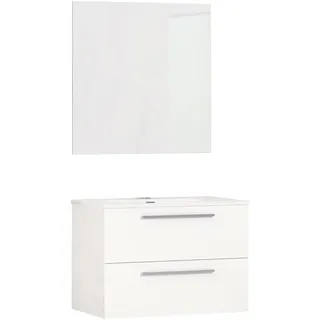 Baikal Set, Holz Keramik Glas Melamin, 16 mm, weiß, 80 cm