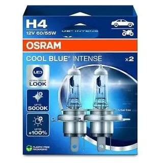 Osram 4062172387415 Halogen Leuchtmittel COOL BLUE® INTENSE H4 55 W 12 V