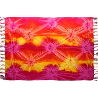 Wogeka Sarong – Blickdichtes luftiges Strandtuch in Rot Orange für Damen & Herren als Pareo Wickelrock Cover Up Strandkleid Wrap für den Strand 88