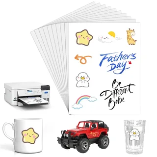 TESSTSY Laser Wasserschiebefolie, A4X10 Blatt Wassertransferdruck Folie