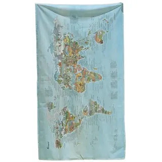 Awesome Maps Wanderkarte Die Besten Wanderwege Der Welt Handtuch - One Size