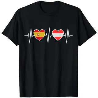 Spanien und Österreich Österreichische Fahne Flaggen T-Shirt