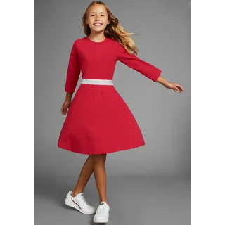 Kidsworld Skaterkleid »mit Glitzerband« festlich, kniefrei, 3/4-Ärmel, aus Baumwollmischung rot | Gr.: 164/170,