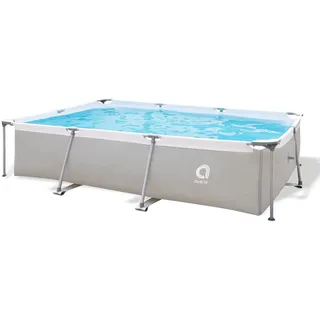 Avenli Pool 300 x 207 x 65 cm Frame Stahlrahmen Aufstellpool ohne Pumpe grau Framepool rechteckig Swimming Schwimmbecken Ersatzpool