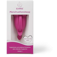 Bild von Menstruationstasse Größe 2, einfache Entnahme dank diskreter Zuglasche, 33 ml Füllmenge (741-00)