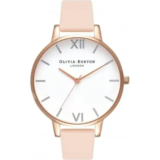 Olivia Burton Big Dial Beige Leder 38 mm OB16BDW21