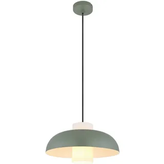 Globo Hängeleuchte , Grün, Weiß , Metall, Glas, Textil , rund , 120 cm , Ce , beliebig kürzbar , Lampen & Leuchten, Innenbeleuchtung, Hängeleuchten, Pendelleuchten