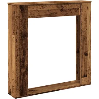 vidaXL Kaminumrandung Altholz-Optik 100x20x100 cm Holzwerkstoff