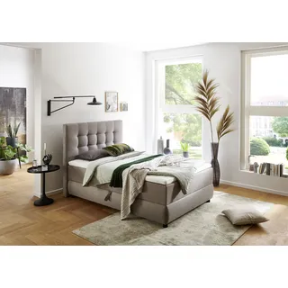 Atlantic Home Collection LILO Boxbett Massivholz, Hellbraun, 100 x 200 cm