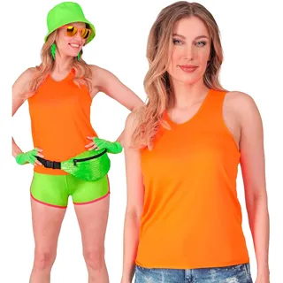 w widmann milano party fashion - Tank Top Damen, Shirt, Oberteil, für 80er Jahre Mottopartys, Karneval