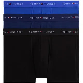 Tommy Hilfiger Herren 3er Pack Boxershorts Trunks mit Stretch, Mehrfarbig (Nob Blu/PRP NVY/Blk), M