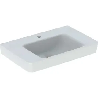 Geberit Renova Plan, Waschtisch mit Ablagefläche, 75x48 cm, 1 Hahnloch, ohne Überlauf, 501695, 501.695.00.1, Farbe: Weiß