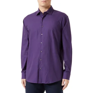 Seidensticker Herren Regular Fit Langarm Hemd, Lila, 38 EU