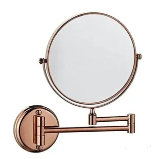 UNIQ Wall Mirror with 10x Magnification in Rose Gold