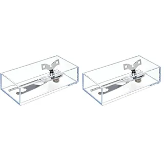 iDesign Schubladeneinsatz, kleiner Besteckkasten für Schubladen aus Kunststoff, stapelbarer Schubladentrenner für Besteck und andere Utensilien, durchsichtig, 10,2 cm x 20,3 cm (Packung mit 2)