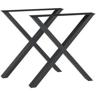 [en.casa] Tischgestell-Set, Schwarz