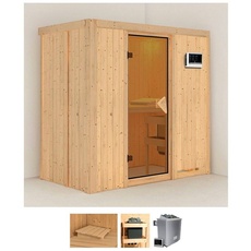 Bild Sauna »Vada«, (Set), 9 KW-Ofen mit externer Steuerung beige