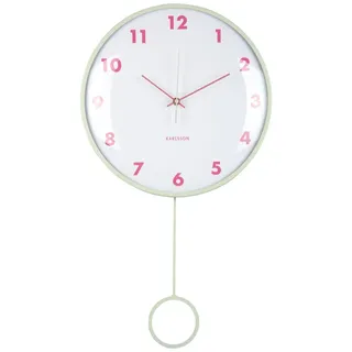 Karlsson Wanduhr Cheeky Dome - Sanftes Grün - 7.1x35.5x61.5cm - Rund - Eisen - Wanduhr Modern Wohnzimmer - Wanduhren