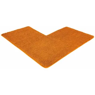 WohnDirect Eckbadematte Orange 100 x 100 cm