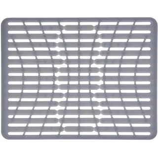 Oxo Good Grips Silikon-Spülbeckenmatte, Groß | Weiche Silikonpolsterung, hitzebeständig bis 218°C, anpassbare Ablauföffnung, erhöhte Füße