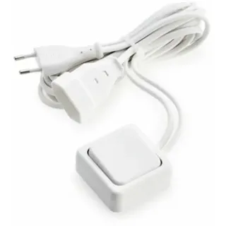 Naber Naber, Netzanschlussleitung mit Blendenschalter, weiß,