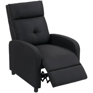 Homcom Fernsehsessel Polyester 67 x 98 x 87 cm Schwarz mit Liegefunktion