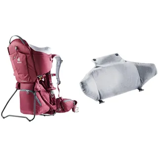 deuter Kid Comfort Kindertrage, 14 L, maron & KC Chin Pad Kopfkissen für deuter Kindertragen