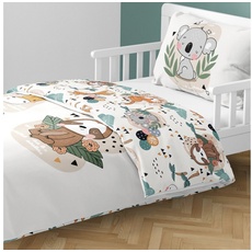 Bild von Kinderbettwäsche 100x135 40x60 aus 100% Baumwolle Zootiere Tiere Koala – Bettwäsche für Mädchen Jungen, Babybettwäsche (Tiere)