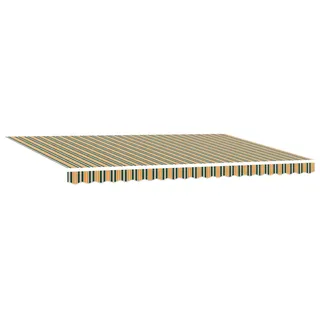 vidaXL Einziehbare Markise Grün und Gelb 500 x 300 cm - Grün