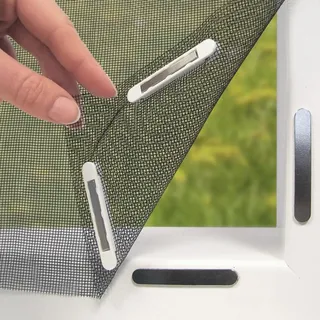 EasyMaxx Fliegengitter Fenster 150 x 180 cm Schwarz
