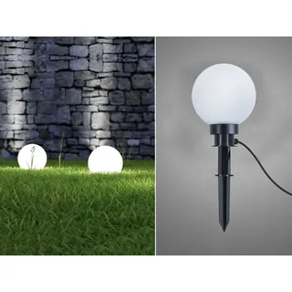 meineWunschleuchte LED Kugelleuchte für den Garten mit Strom, Leuchtkugeln Wegbeleuchtung, Ø20cm