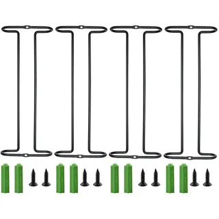Lostwry 4 Stück Metall Weinglashalter, Wandmontierte Hängeregale Weinbecherhalter Weinglas Schiene Stemware Gläserhalter für Küche Bar Weinschrank Weinglas Aufbewahrungssammlung