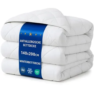 Amazinggirl Bettdecke 140x200 Winterbettdecke – Weiche warme Steppbettdecke Schlafdecke für Allergiker, kuschelige Decke mit Füllung, Oeko-Tex Zertifiziert, waschbar