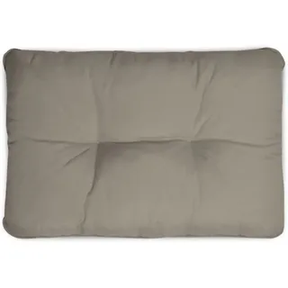 Beautissu Flair Loungekissen Outdoor Rücken 50x40x12cm Hellgrau