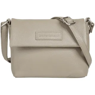 Umhängetasche BRUNO BANANI, Damen, Gr. B/H/T: 19cm x 15cm x 5cm onesize, beige, Leder, leicht glänzend, unifarben, Taschen Umhängetasche, echt Leder