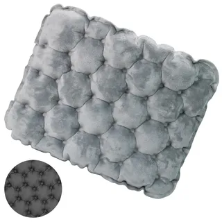 EULANT Velvet Aufblasbares Camping Sitzkissen, 40D Nylon + Velvet Oberfläche, 45 x 33 x 5 cm, Wasserdicht, Weich, Minimalistisch, Grau + Schwarz Nylon