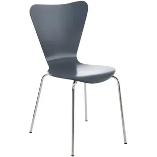 CLP Besucherstuhl Holz grau , Grau , Metall , 45x85x49 cm , Büromöbel, Bürostühle, Besucherstühle