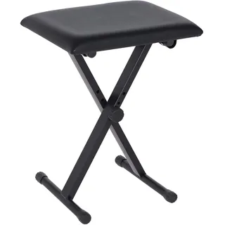 Homcom Klavierhocker Kunstleder Schwarz 39 x 29 x 37-47 cm