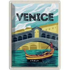 Blechschild 30x40 cm - Venica Italy malerisches Foto