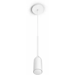 Philips Hue White ambience Devote Pendelleuchte Erweiterung weiß, Intelligente Hängeleuchte, Bluetooth/Zigbee, Weiß, LED, Metall, E27 - Weiß