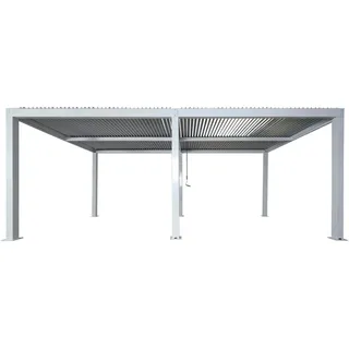 Mendler Pergola HWC-L46 3 x 6 m Grau/Weiß