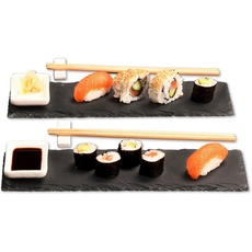 Bild »(Sushi-Set)«, grau Schiefer B/L: ca. 10x30 cm