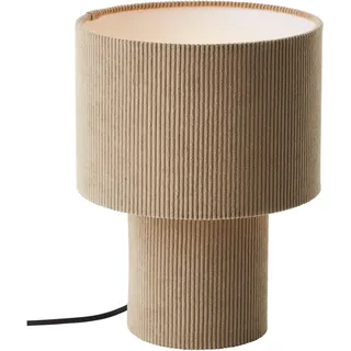 LeGer Home by Lena Gercke Tischleuchte »Kathleen Cordleuchte« E27 1 Stk. Cordstoff, H 30 cm, Ø 23 cm, E27, Cord, Stoffleuchte, Tischlampe, beige