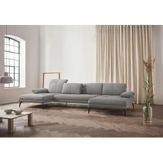 Home Affaire Wohnlandschaft »Stenlille Multifunktions-Sofa, U-Form« incl. Sitztiefen-, Kopfteil- und Armteilverstellung, grau