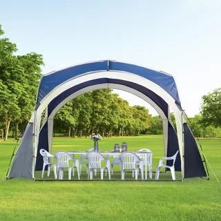 Outsunny Event Pavillon 3,5 x 3,5 m Blau