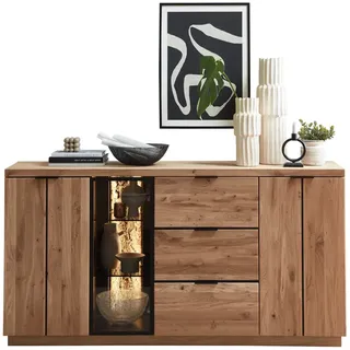 Wohn-Concept Donna Sideboard Wildeiche Massivholz/Echtkork Bianco furniert