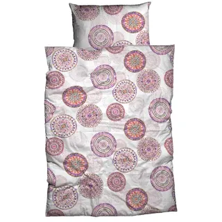 Casatex Bettwäsche »Rozette« 2 Stk., tlg. verschiedene Mandalas, modernes Design, rosa