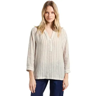 Street One Damen Gestreifte Leinenbluse