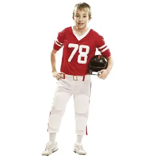 Mom Junior Rugby Spieler Kostüm - Red - 5-6 Jahre